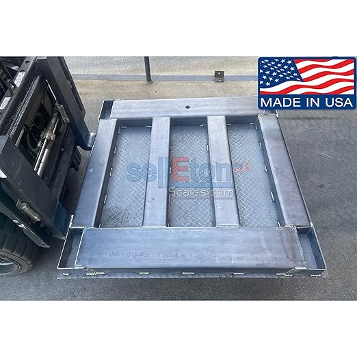 Industrial Floor Scale with Indicator, Accurate Digital 48" x 48" (4βx4β) Pallet Scales for Warehouse or Shipping Weighing NTEP Certified (Legal for Trade) (2500 lbs x 0.5 lb)