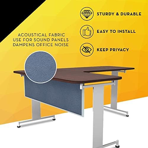 OBEX Acoustic Table Mounted Modesty Desk Privacy & Sound Absorbing Panel for Office Cubicles, 12" x 66", Twilight