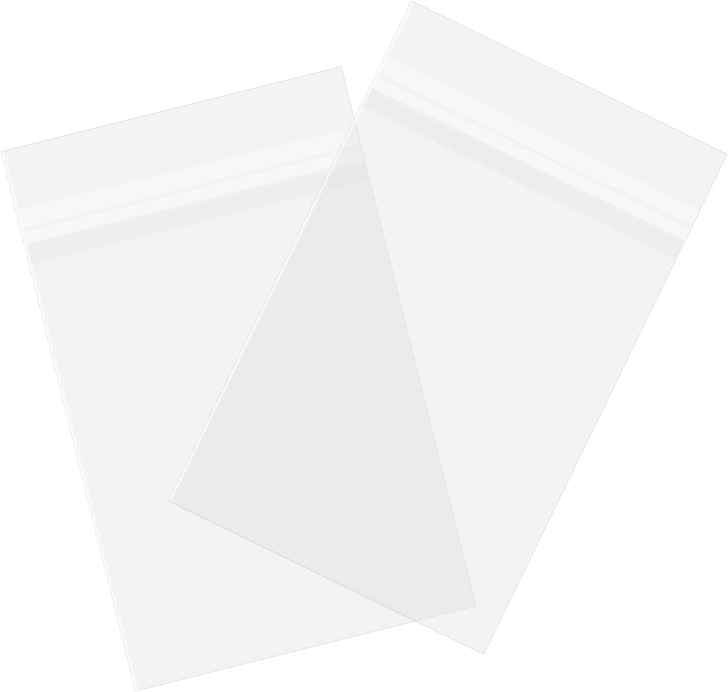 AUEAR, 5"x7" (100 Pack) Clear Plastic Sleeves - Acid Free 1.6mil Crystal Resealable Bags -Fit for 5x7 Art Prints, Photos, Cards & Envelope