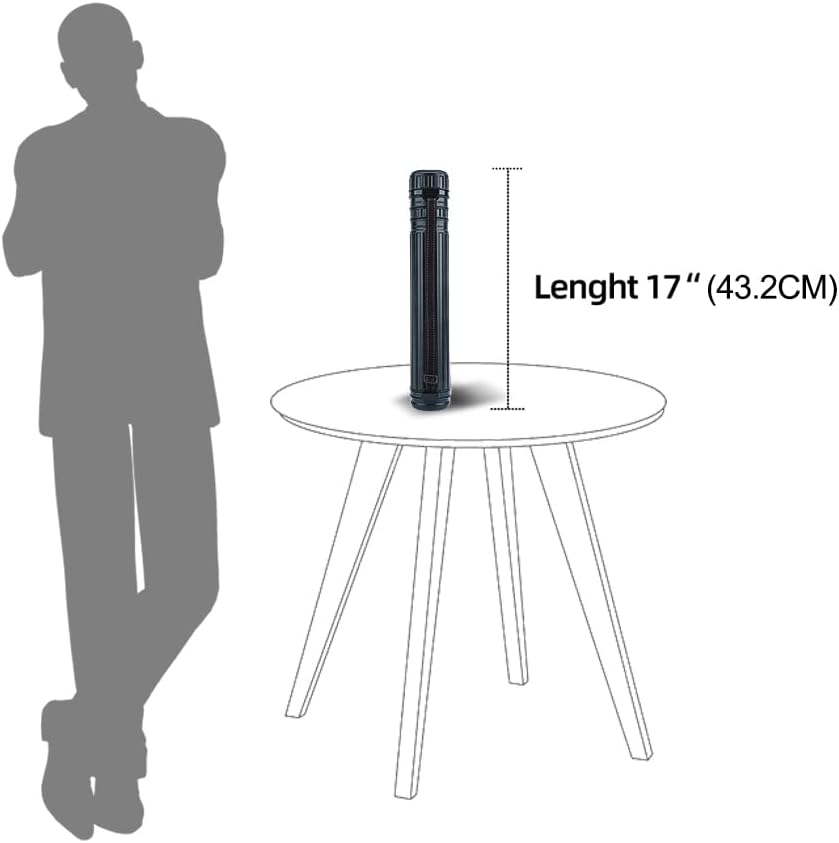 TRANSON Small Poster Tube Storage 17“ to 27” Extendable for Documents Blueprints Artworks Scrolls