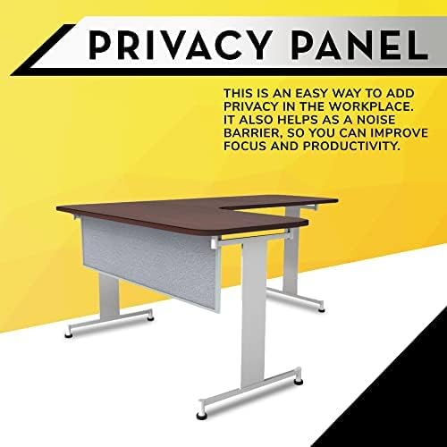 OBEX Acoustic Table Mounted Modesty Desk Privacy & Sound Absorbing Panel for Office Cubicles, 12" x 42", Overcast