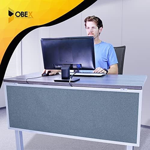 OBEX Acoustic Table Mounted Modesty Desk Privacy & Sound Absorbing Panel for Office Cubicles, 18" x 66", Twilight