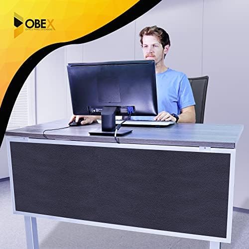 OBEX Acoustic Table Mounted Modesty Desk Privacy & Sound Absorbing Panel for Office Cubicles, 24" x 42", Slate