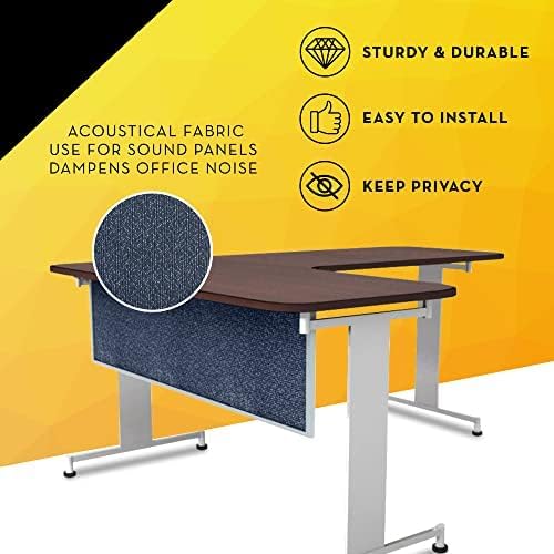 OBEX Acoustic Table Mounted Modesty Desk Privacy & Sound Absorbing Panel for Office Cubicles, 24" x 48", Graphite