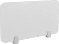 Icegrey Acoustic Desk Divider Privacy Panel Removable Sound Absorbing Desk Partition Board with 2 Clips for Student Call Centers Offices Braries Classrooms Library, White, 35.1x11.7"