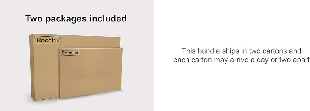 Rocelco 40" Large Height Adjustable Standing Desk Converter with Anti Fatigue Mat BUNDLE - Quick Sit Stand Up Computer Workstation Riser - Retractable Keyboard Tray - White (R DADRW-40-MAFM)