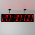28.4‘’ Digital Clock with Large Display,Hanging Clock with Clearly Visible Large Digital Double-Sided Display,Multi-Function Led Clock with Temperature and Calendar Display (Red)