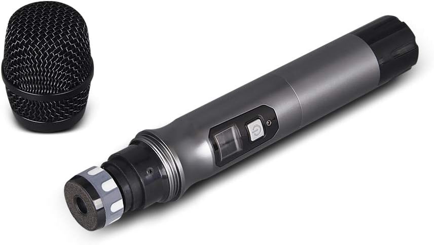 WENWEN Wireless Microphone System UHF 4 Channel 2 Handheld Mic 2 Headset 2 Lavalier Bodypack 2 Lapel Mic Pro Karaoke System Speaking Conference Wedding Party