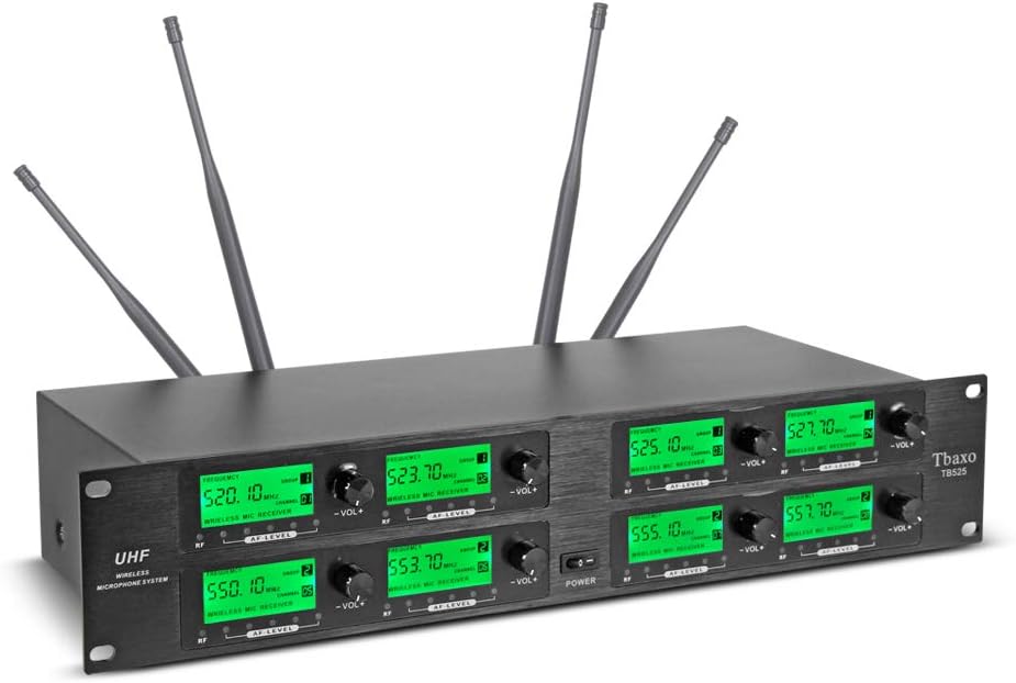 Wireless Microphone System 8 Channel Microphones UHF 8 Handheld Mic Karaoke DJ 8 Whole Metal Mic Karaoke System School Church Speaking Conference Wedding Party