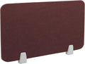 Icegrey Acoustic Desk Divider Privacy Panel Removable Sound Absorbing Desk Partition Board with 2 Clips for Student Call Centers Offices Braries Classrooms Library, Red Brown, 23.4x15.6