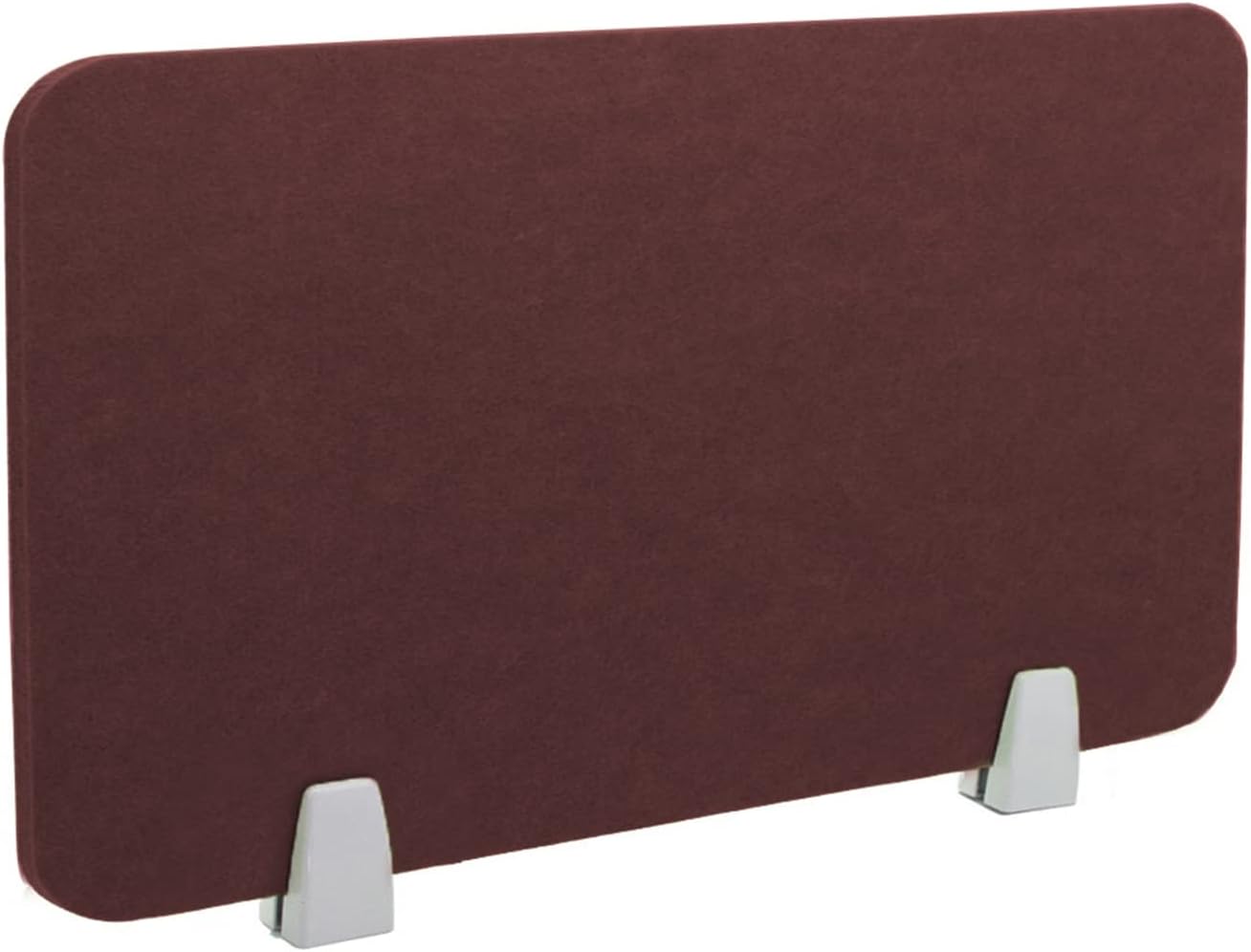 Icegrey Acoustic Desk Divider Privacy Panel Removable Sound Absorbing Desk Partition Board with 2 Clips for Student Call Centers Offices Braries Classrooms Library, Red Brown, 23.4x15.6