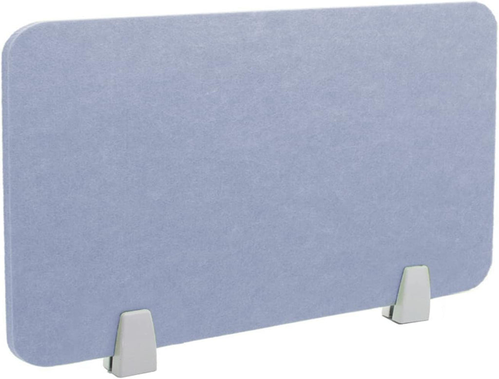 Icegrey Acoustic Desk Divider Privacy Panel Removable Sound Absorbing Desk Partition Board with 2 Clips for Student Call Centers Offices Braries Classrooms Library, Grey Blue, 15.6x15.6