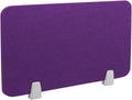 Icegrey Acoustic Desk Divider Privacy Panel Removable Sound Absorbing Desk Partition Board with 2 Clips for Student Call Centers Offices Braries Classrooms Library, Dark Purple, 31.2x11.7"