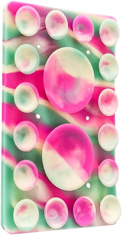 Silicone Suction Phone Holder Mount,Silicon Adhesive Phone Accessory for iPhone and Android, Hands-Free Mirror Shower Phone Holder,TikTok Videos and Selfies (Multicolor, Single Sided)