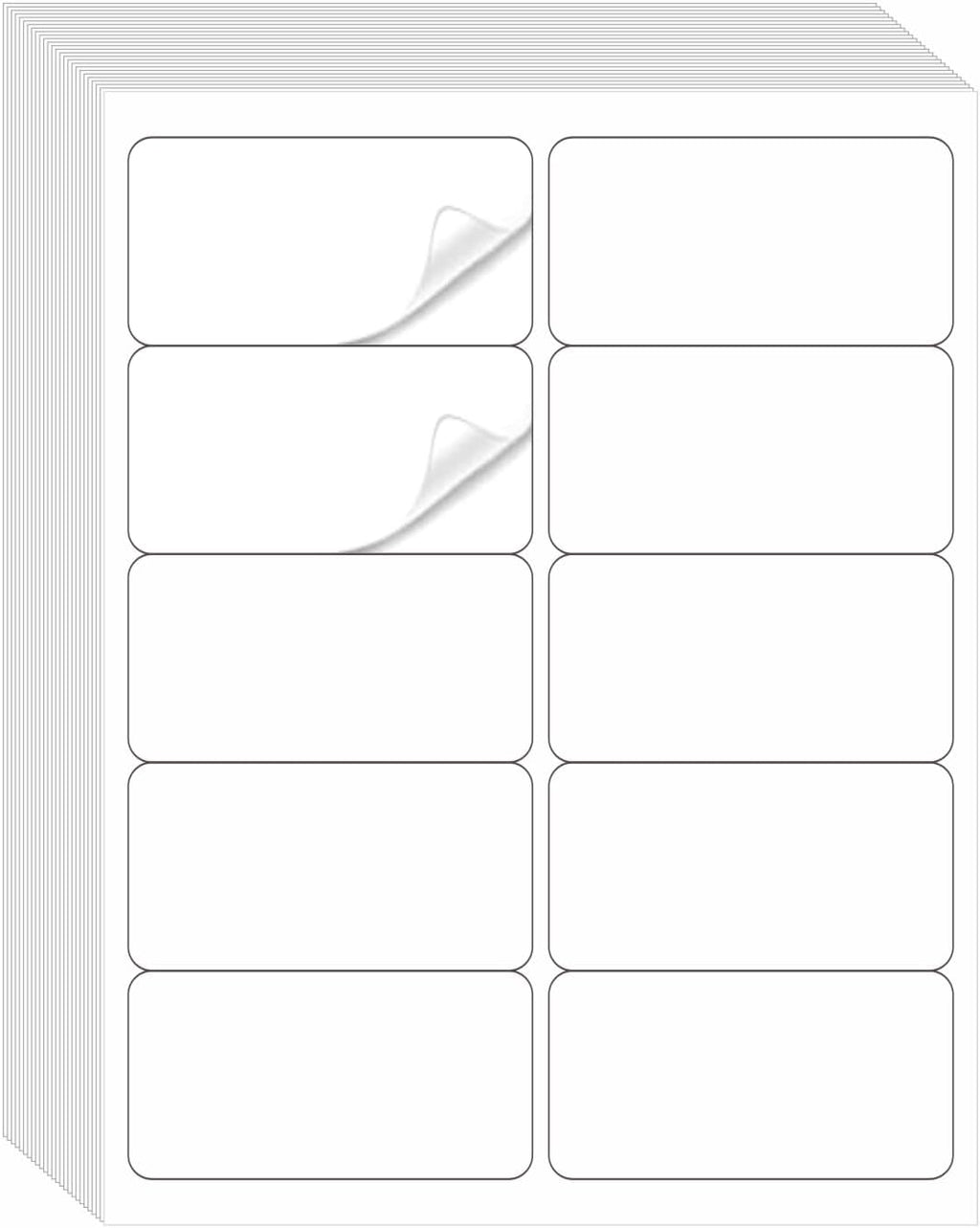 2"×4" Shipping Labels, JIQEZNL Premium 10 UP Address Labels, 300 Mailing Labels for Envelopes for Laser/Ink Jet Printer, White Paper Printable Sticker Labels 10 Per Sheet 8.5"×11"