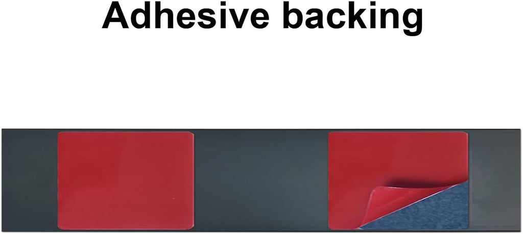 5 Pack Aluminum Wall or Door Name Plate Holder (Black, 1.5" x 8")