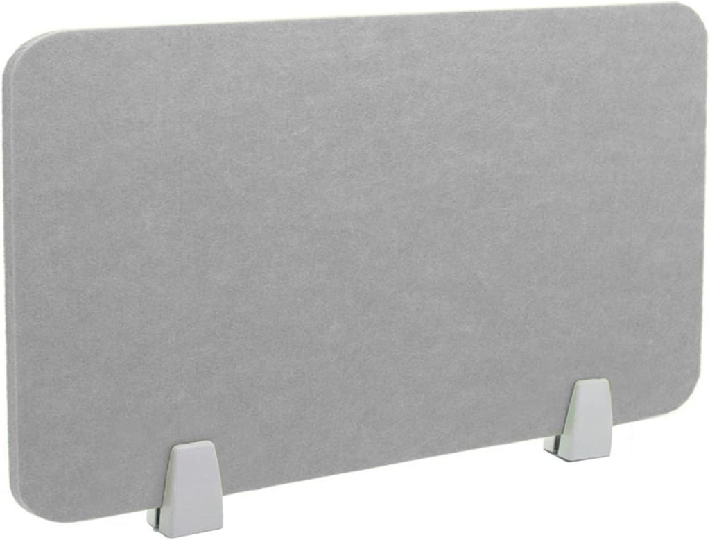 Icegrey Acoustic Desk Divider Privacy Panel Removable Sound Absorbing Desk Partition Board with 2 Clips for Student Call Centers Offices Braries Classrooms Library, Light Grey, 15.6x11.7"