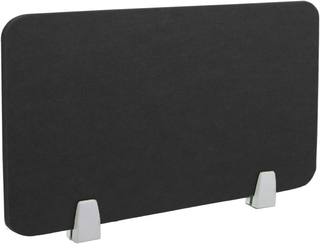 Icegrey Acoustic Desk Divider Privacy Panel Removable Sound Absorbing Desk Partition Board with 2 Clips for Student Call Centers Offices Braries Classrooms Library, Black, 23.4x11.7