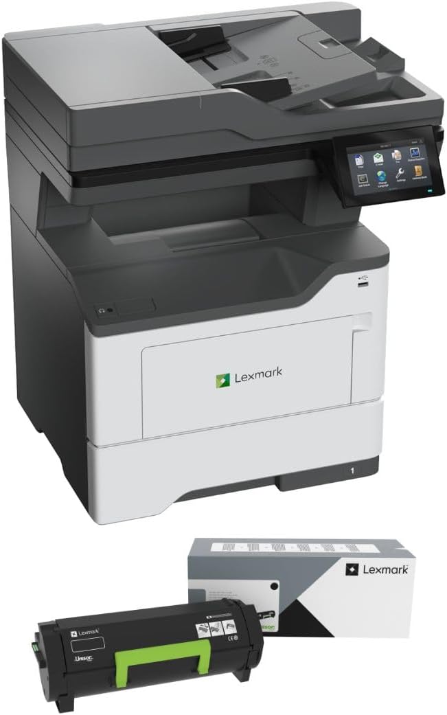 Lexmark MX532adwe Monochrome Laser All-in-One Printer, Duplex, 4.3-inch Color Touch Screen, Up to 46 ppm (38S0820) Bundle with 66S1000 Black 5K Yield Toner Cartridge
