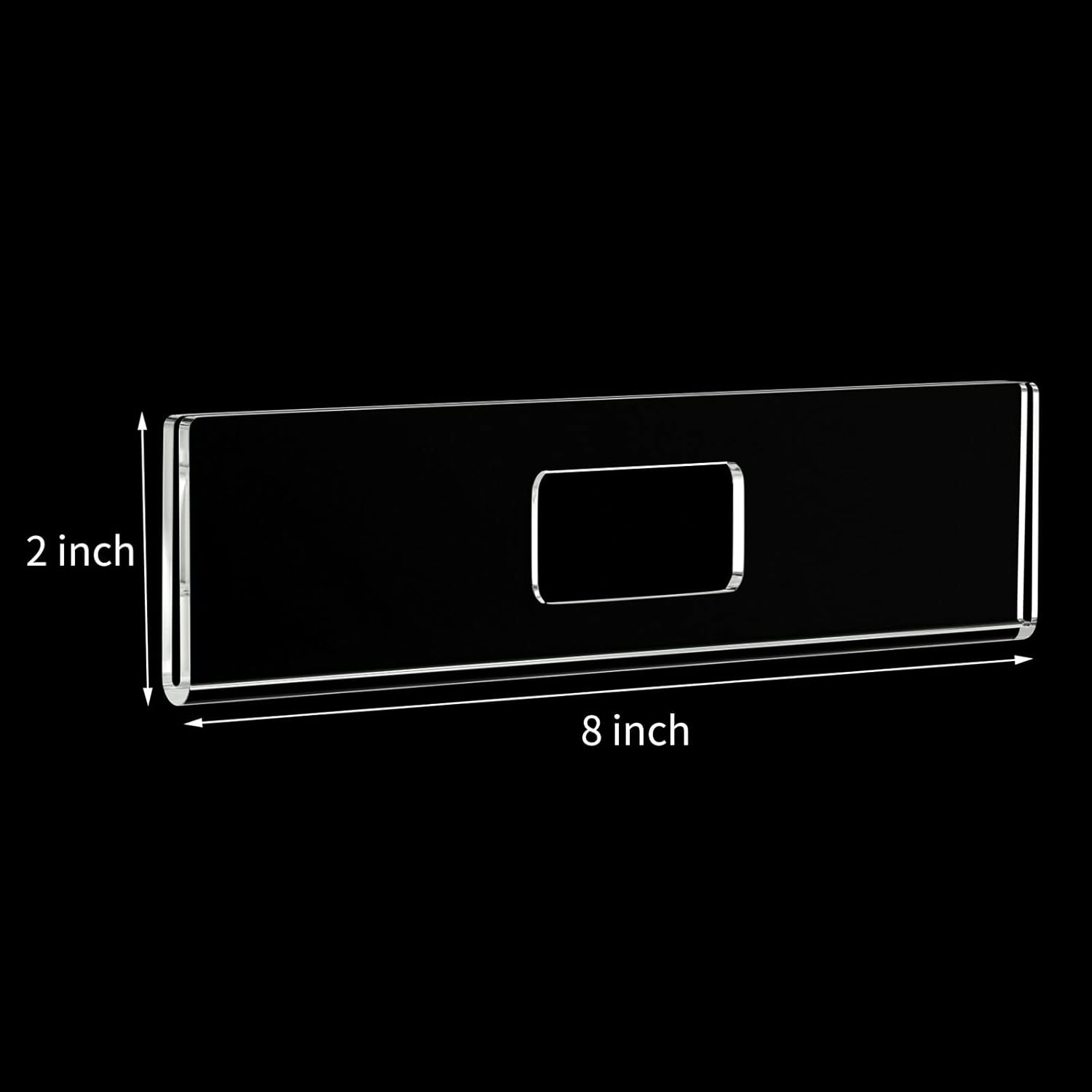 Acrylic 12 Pack Wall Name Plates Holder for Desks, AITEE 2x8 Clear Wall Mount Name Plate Display with 3M Tapes, Floating Door Name Plates Set for Office Home School Classroom Teacher