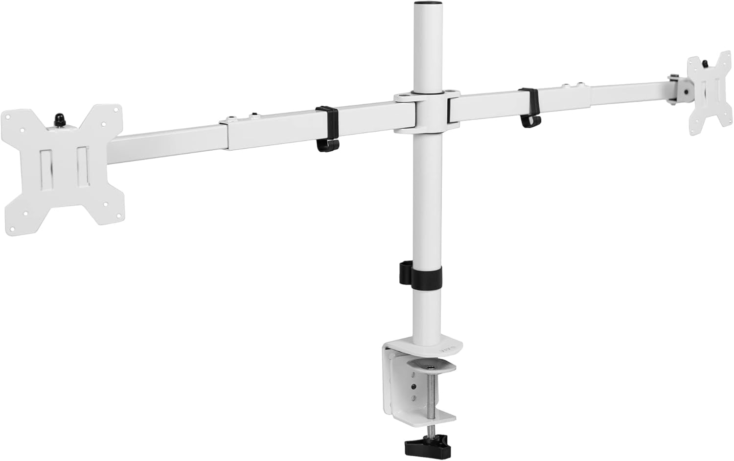 VIVO Premium Dual Ultra Wide LCD LED 27 to 38 inch Monitor Desk Mount, Heavy Duty, Adjustable Telescoping Arms, Flush Wall Setup, Fits 2 Screens, White, STAND-TS38CW