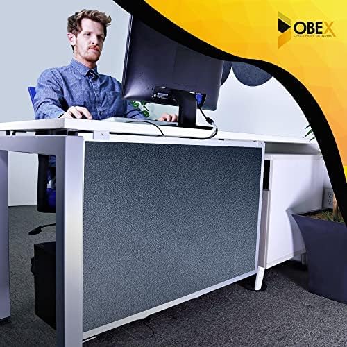 OBEX Acoustic Table Mounted Modesty Desk Privacy & Sound Absorbing Panel for Office Cubicles, 18" x 72", Graphite