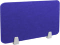 Icegrey Acoustic Desk Divider Privacy Panel Removable Sound Absorbing Desk Partition Board with 2 Clips for Student Call Centers Offices Braries Classrooms Library, Purple Blue, 35.1x11.7"