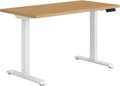 HON Coze Electric Standing Desk Adjustable Height, Coordinate Height Adjustable Desk, 48", Natural Recon Top, White Base