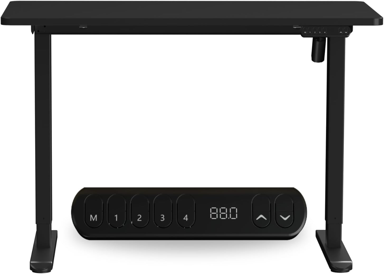 Sit to Stand Electric Standing Desk Complete Set with Frame and Tabletop 120 x 60 cm or 47.2 x 23.6 Inches (Black)