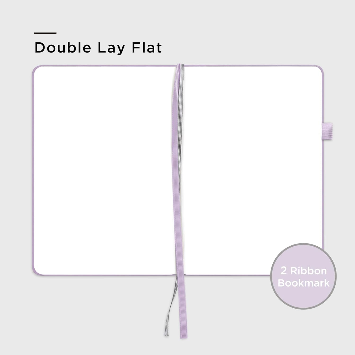 &And Per Se Blank Journal Notebook, 160 Pages, 5.7 x 8 inches College Ruled Thick Paper Notebook Journals for Writing, Hardcover Notebook(1 Pack, Lavender)