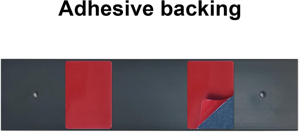 5 Pack Aluminum Wall or Door Name Plate Holder, Wall Mount Office Door Sign Holder with Double Sided Tape, for Business Department, Meeting Room, Room Number (Black, 2" x 8")