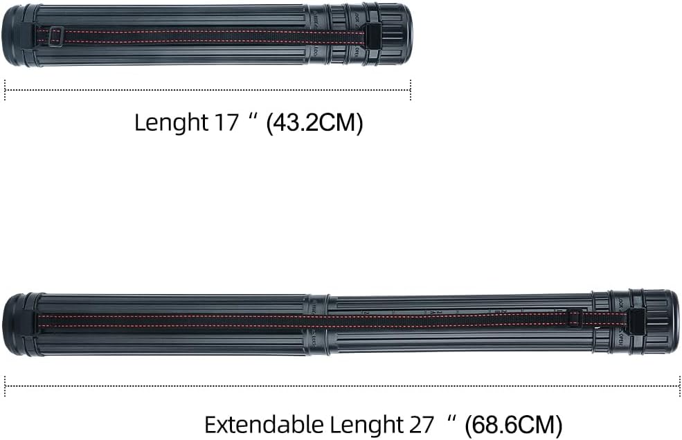 TRANSON 2-Pack Small Poster Tube Storage 17“ to 27” Extendable for Documents Blueprints Artworks Scrolls