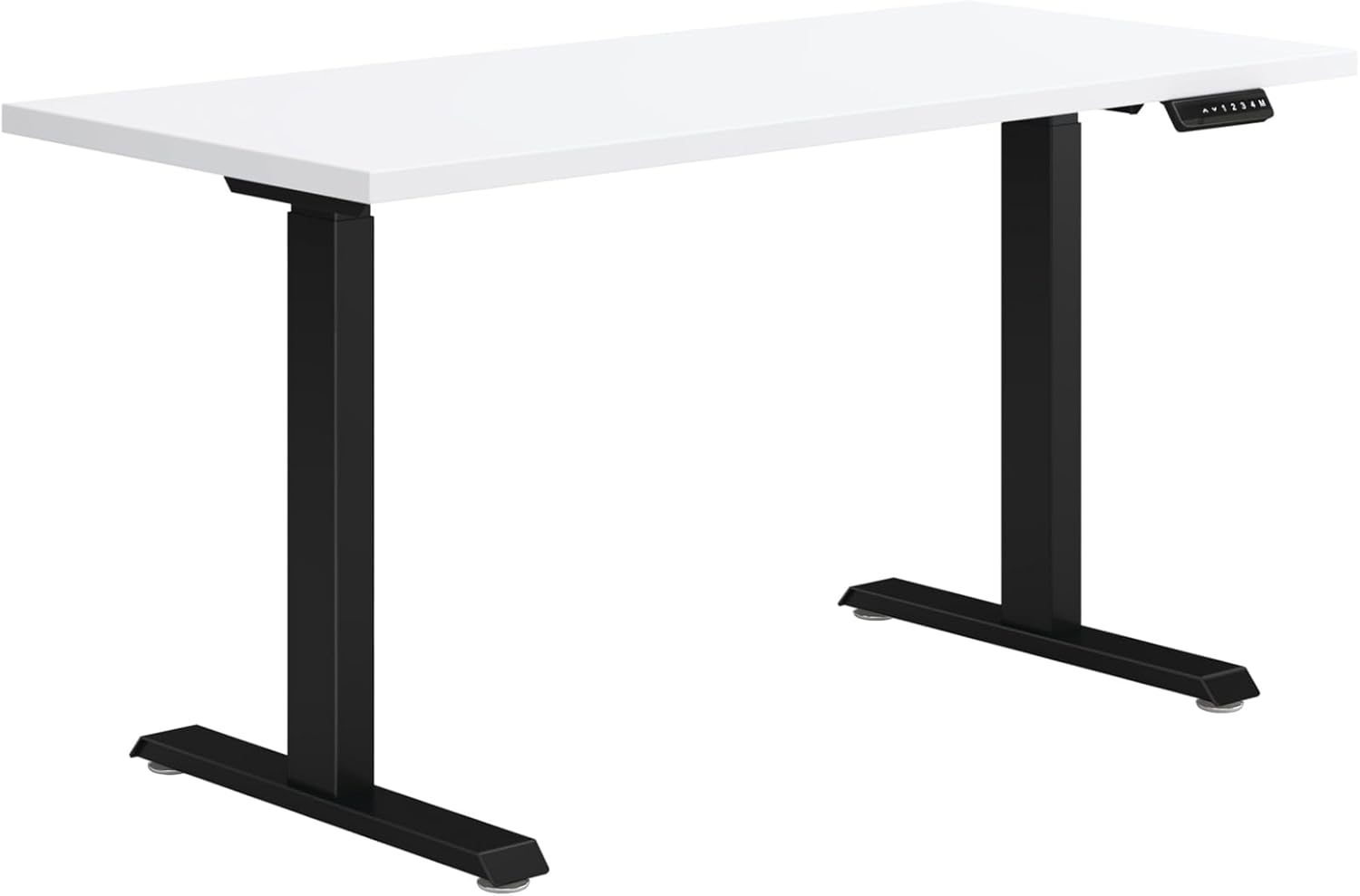 HON Coze Electric Standing Desk Adjustable Height, Coordinate Height Adjustable Desk, 54", White Top, Black Base