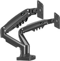 ELG Full Motion Swivel Dual Monitor Desk Mount Stand Gas Spring for Two Screens 17” to 35'' (4.4lbs to 19.8lbs Load for Each Display), Computer Monitor Stand F160N, Black