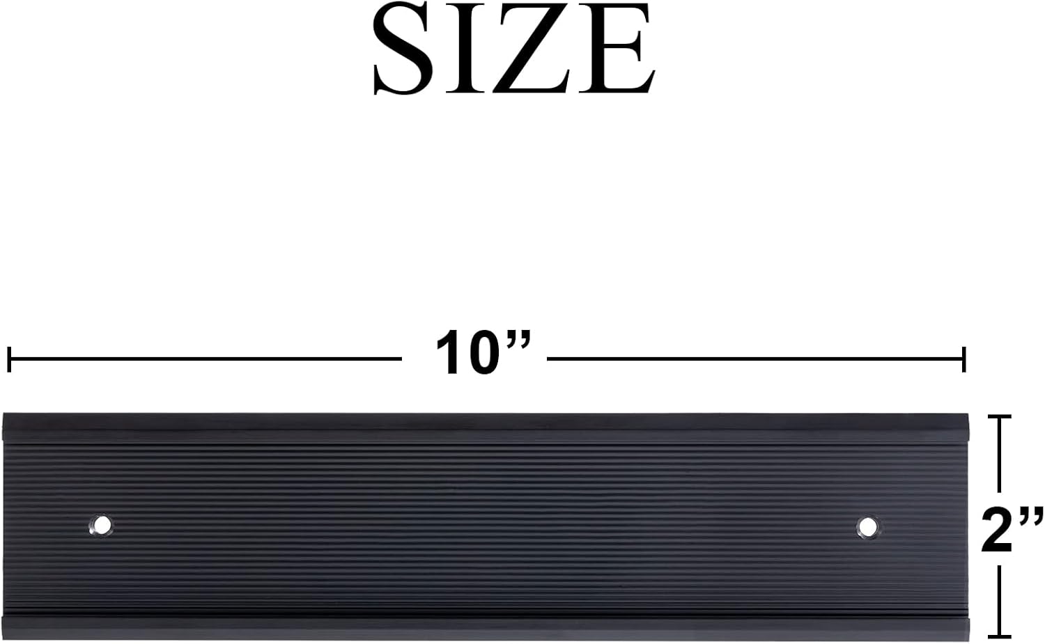 5 Pack Aluminum Wall or Door Name Plate Holder, Wall Mount Office Door Sign Holder with Double Sided Tape, for Business Department, Meeting Room, Room Number (Black, 2" x 10")