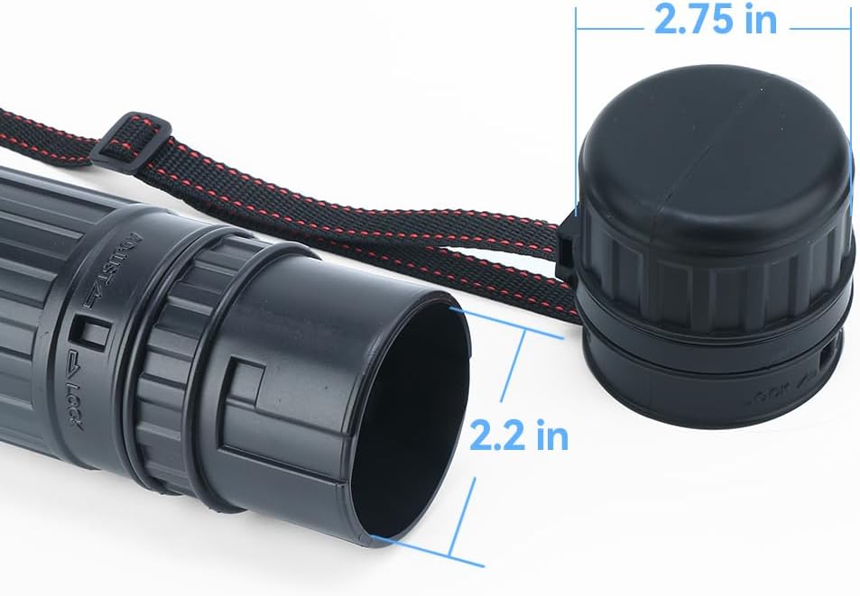 TRANSON Small Poster Tube Storage 17“ to 27” Extendable for Documents Blueprints Artworks Scrolls