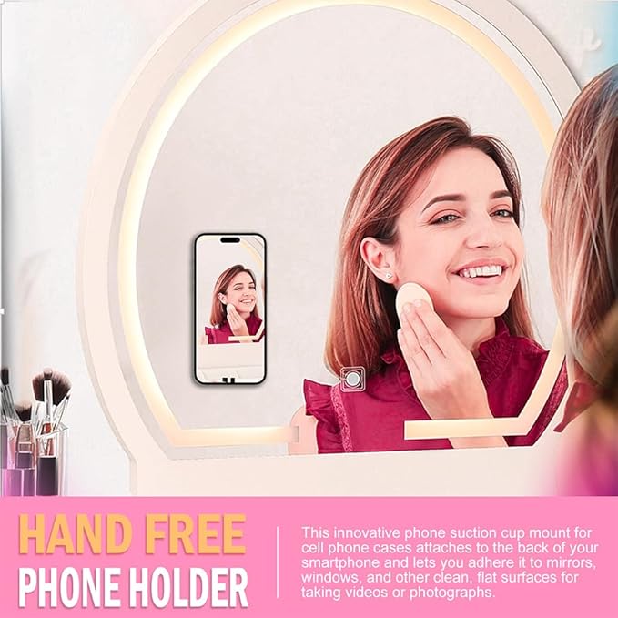 Silicone Suction Phone Holder Mount,Silicon Adhesive Phone Accessory for iPhone and Android, Hands-Free Mirror Shower Phone Holder,TikTok Videos and Selfies (Multicolor, Single Sided)