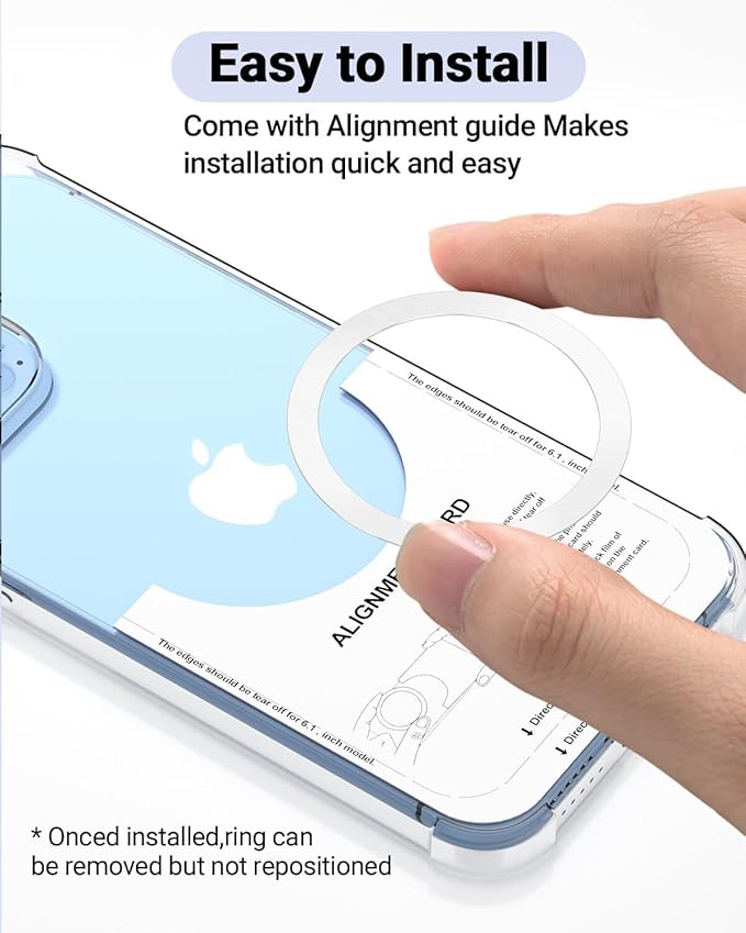 for Magsafe Ring 10PCS-Ultra Thin(0.4mm)-Universal Metal Rings Sticker Compatible with iPhone 15 Pro Max,15 Pro,15/14/13/12 Series,Samsung Galaxy,Google Pixel Series - White