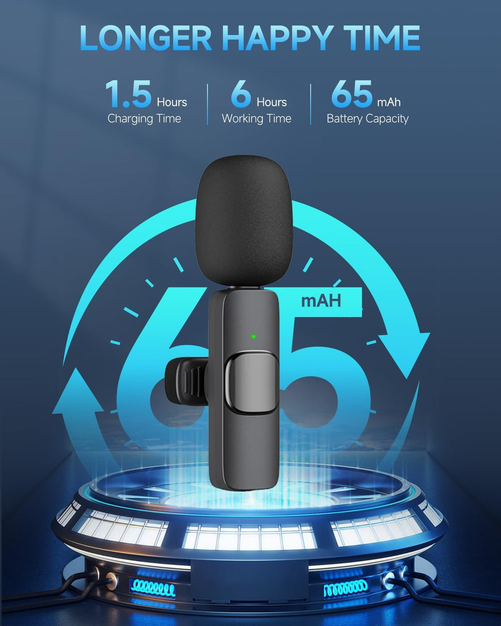 2 Pack Professional Wireless Lavalier Microphone for iPhone iPad(iPhone 14 and Below), Lapel Mics Plug-Play Clip on Lapel Mic for YouTube, Recording, Vlog, Facebook Live