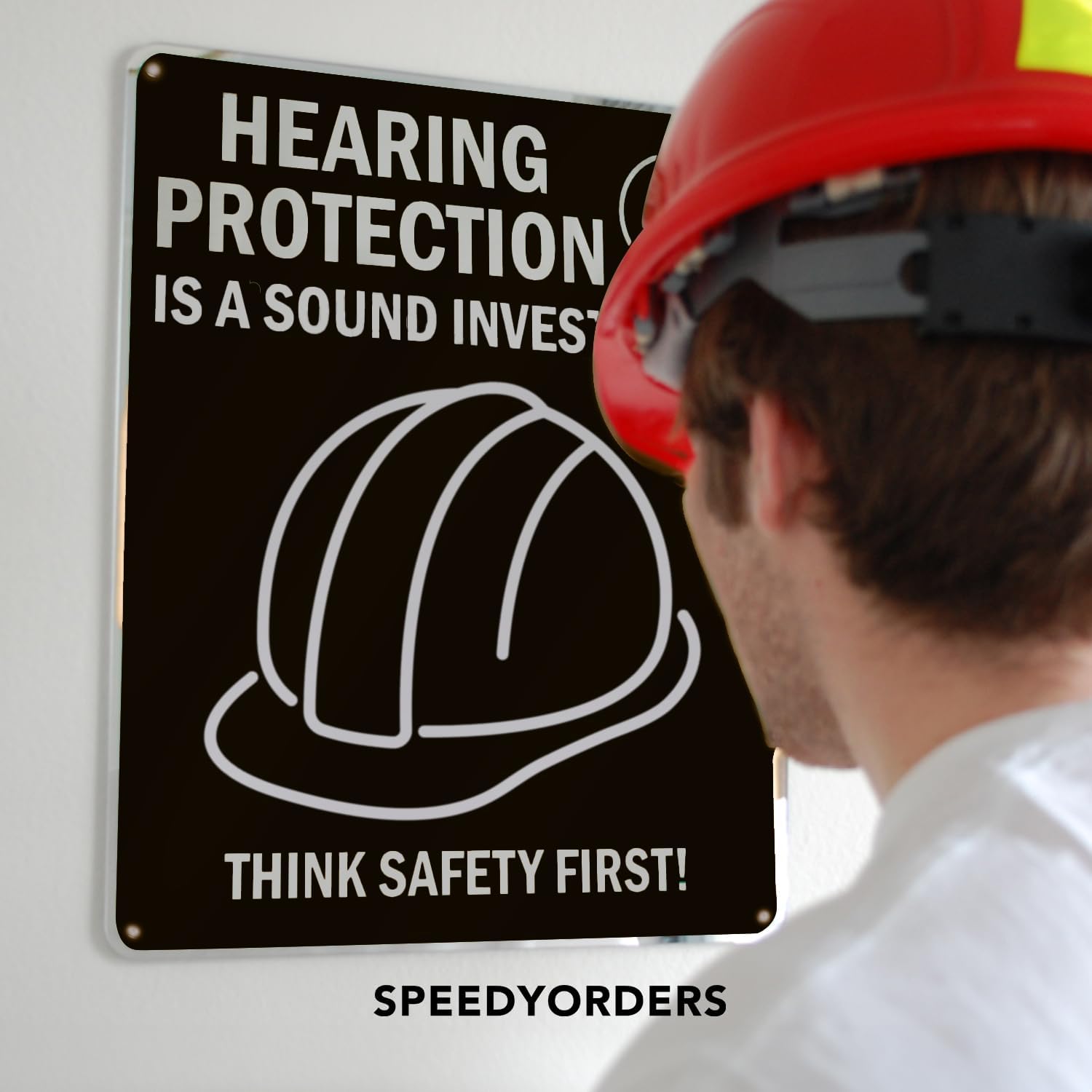 Custom Metal Signs, Personalized Aluminum, Customized Safety, Business Signs, Waterproof Outdoor, White Aluminum (Black & Yellow, 18x12 In)