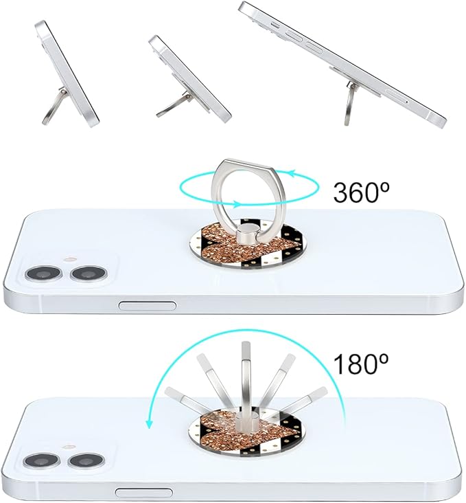 Bonoma Phone Ring Holder, 3 Pack Universal Finger Ring Stand Grip Kickstand Ring for All Smartphones (Love)