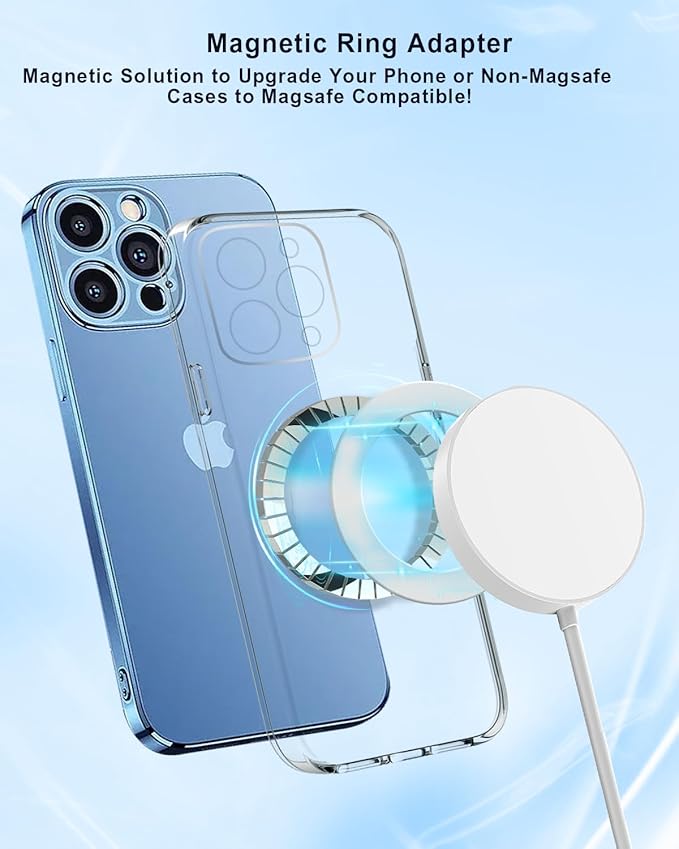 Magnetic Adapter Rings,Compatible with Kindle Pop Socket Magnetic,for Magsafe Accessories & Wireless Charging for iPhone 15/14/13/12 Mini Plus Pro Max/Pixel 8/ S24 Ultra/ S23 and More