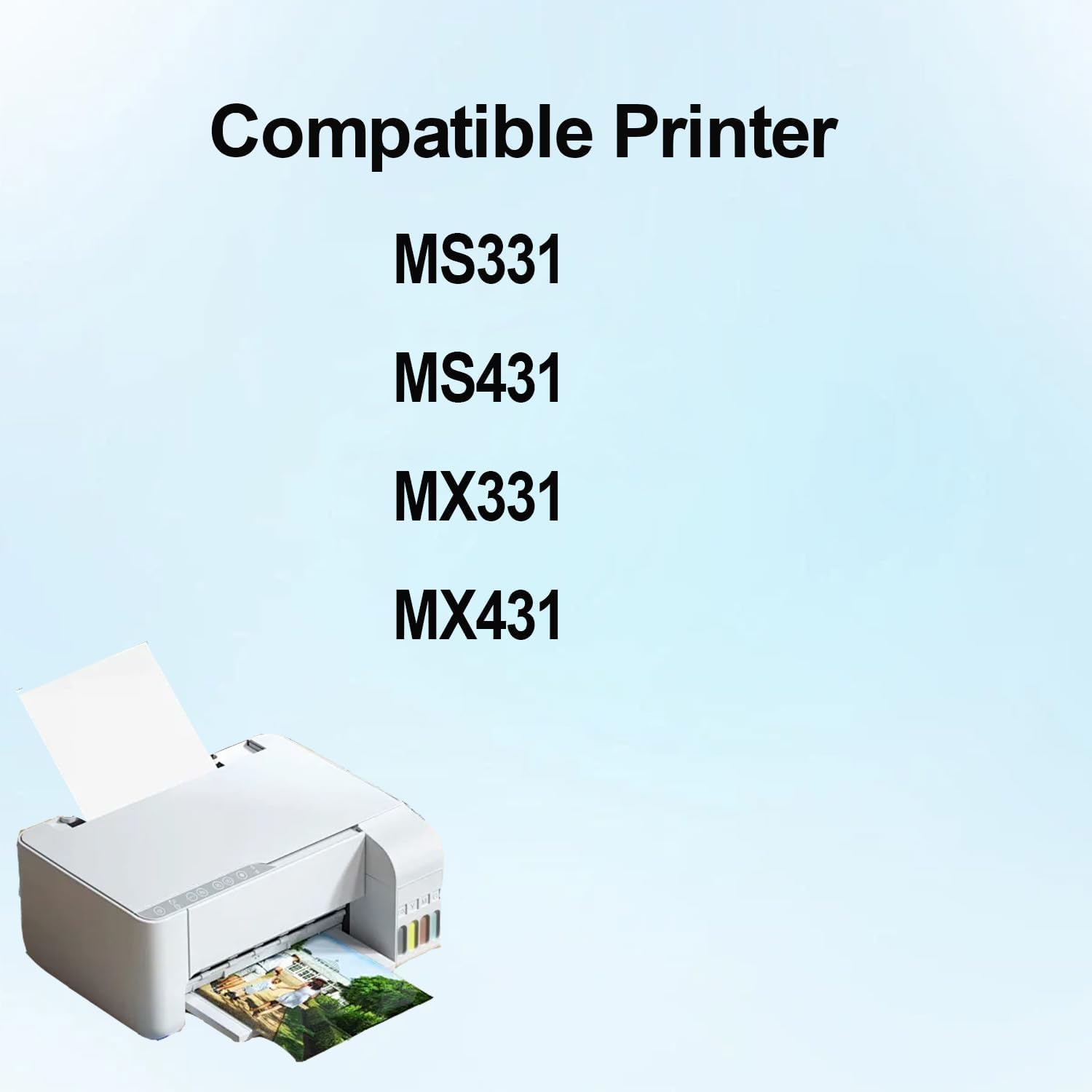 55B1H00 High Yield Toner Cartridge Use for MS331 MS331dn MS431 MS431dn MS431dw MX331 MX331adn MX431 MX431adn MX431adw Printers (15,000 Pages)