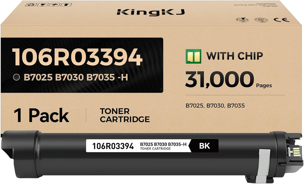 VersaLink B7025 B7030 B7035 106R03394 Black High Capacity Toner Cartridge 1-Pack Replacement for Xerox 106R03393 Toner Compatible with Xerox VersaLink B7025 B7030 B7035 Laser Printer Ink All-in-One