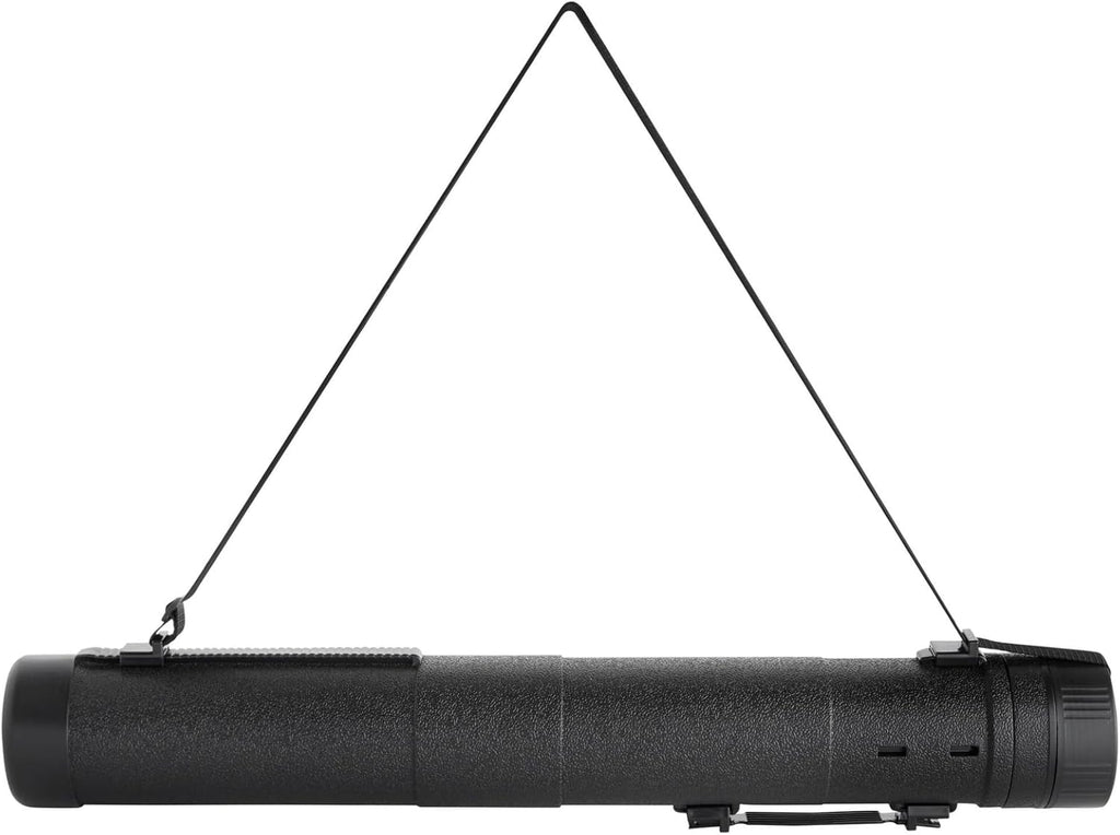Juvale Storage Tube - 30-49 in Extendable, 5 in, Black - For Posters, Blueprints & Maps - Art Storage & Poster Tube Holder with Strap