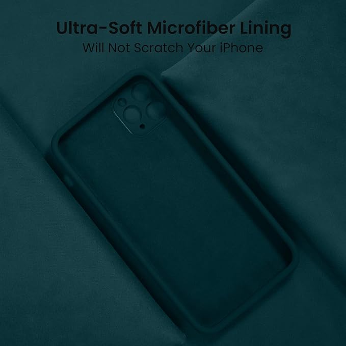 FireNova Designed for iPhone 13 Pro Max Case, Silicone [Camera Protection] Phone Case with [2 Screen Protectors], Soft Anti-Scratch Microfiber Lining Inside, 6.7 inch, Teal