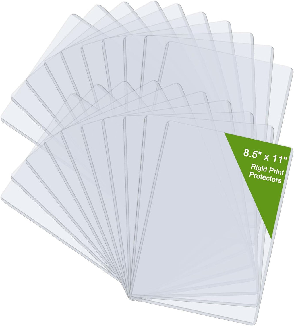 8.5" x 11" Hard Plastic Sheet Protectors, Menu Rigid Print Protectors, Clear Certificate Waterproof Protectors, Paper Sleeves Photo Plastic Sleeves Document Holder, Birth Certificate Protector(20Pack)