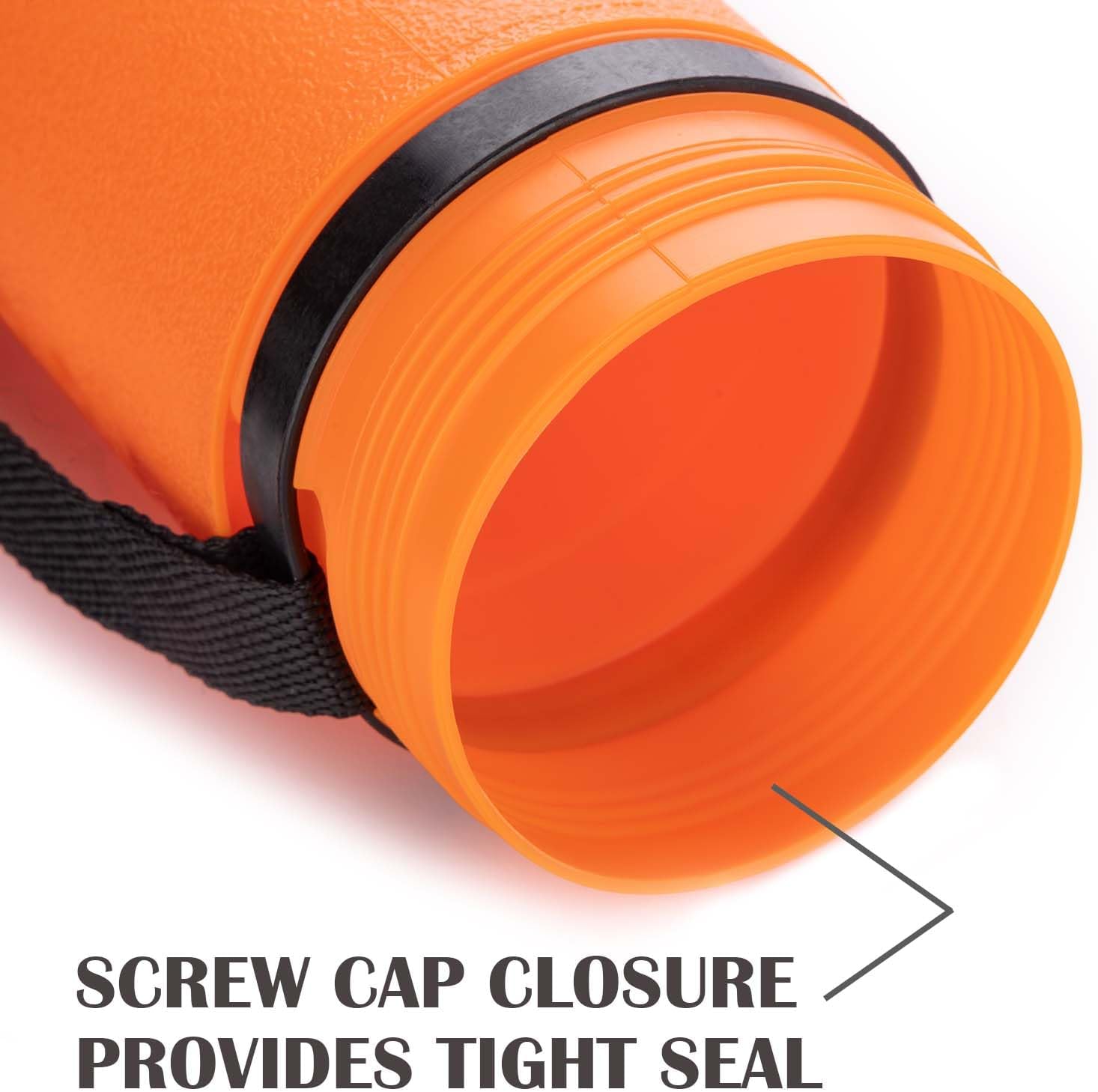 JJRING Orange Poster Tube, 25" to 40" Extendable Poster Storage Holder Tube with Carrying Strap, Poster Carrying Case for Blueprints, Scrolls, Maps and Architect Papers