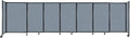 Versare Straightwall Sliding Portable Wall Partition | Freestanding Office Dividers | Locking Wheels | Temporary Room Separator | 15'6'' Wide x 4' Tall Powder Blue Fabric Panels