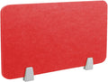 Icegrey Acoustic Desk Divider Privacy Panel Removable Sound Absorbing Desk Partition Board with 2 Clips for Student Call Centers Offices Braries Classrooms Library, Red, 23.4x15.6"